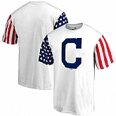 Men's Cleveland Indians Fanatics Branded Stars & Stripes T-Shirt White FengYun,baseball caps,new era cap wholesale,wholesale hats